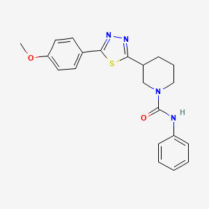 3-(5-(4-methoxyphenyl)-1,3,4-thiadiazol-2-yl)-N-phenylpiperidine-1-carboxamide