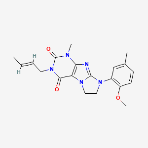 2-[(E)-but-2-enyl]-6-(2-methoxy-5-methylphenyl)-4-methyl-7,8-dihydropurino[7,8-a]imidazole-1,3-dione