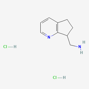 {5H,6H,7H-cyclopenta[b]pyridin-7-yl}methanamine dihydrochloride