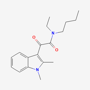 N-butyl-2-(1,2-dimethylindol-3-yl)-N-ethyl-2-oxoacetamide