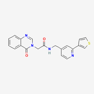 2-(4-oxoquinazolin-3(4H)-yl)-N-((2-(thiophen-3-yl)pyridin-4-yl)methyl)acetamide