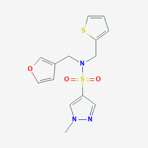 N-(furan-3-ylmethyl)-1-methyl-N-(thiophen-2-ylmethyl)-1H-pyrazole-4-sulfonamide