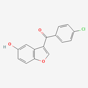 molecular formula C15H9ClO3 B2897764 (4-Chlorophenyl)(5-hydroxy-1-benzofuran-3-yl)methanone CAS No. 17249-67-1