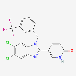 5-{5,6-dichloro-1-[3-(trifluoromethyl)benzyl]-1H-1,3-benzimidazol-2-yl}-2(1H)-pyridinone