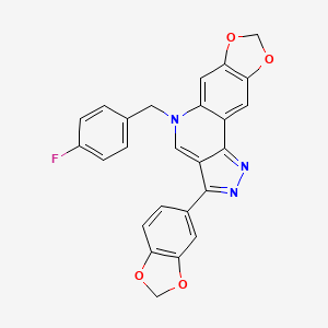 3-(benzo[d][1,3]dioxol-5-yl)-5-(4-fluorobenzyl)-5H-[1,3]dioxolo[4,5-g]pyrazolo[4,3-c]quinoline