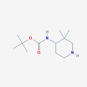molecular formula C12H24N2O2 B2897773 tert-butyl N-(3,3-dimethylpiperidin-4-yl)carbamate CAS No. 544443-41-6