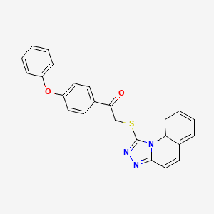 1-(4-Phenoxyphenyl)-2-{[1,2,4]triazolo[4,3-a]quinolin-1-ylsulfanyl}ethan-1-one