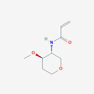 molecular formula C9H15NO3 B2897776 N-[(3R,4R)-4-Methoxyoxan-3-yl]prop-2-enamide CAS No. 2220174-34-3