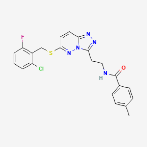 N-(2-(6-((2-chloro-6-fluorobenzyl)thio)-[1,2,4]triazolo[4,3-b]pyridazin-3-yl)ethyl)-4-methylbenzamide