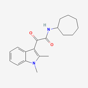 molecular formula C19H24N2O2 B2897779 N-cycloheptyl-2-(1,2-dimethyl-1H-indol-3-yl)-2-oxoacetamide CAS No. 862831-02-5
