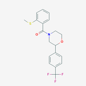 (2-(Methylthio)phenyl)(2-(4-(trifluoromethyl)phenyl)morpholino)methanone