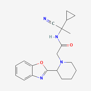 2-[2-(1,3-Benzoxazol-2-yl)piperidin-1-yl]-N-(1-cyano-1-cyclopropylethyl)acetamide