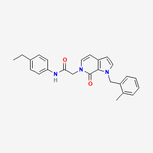 molecular formula C25H25N3O2 B2897798 N-(4-ethylphenyl)-2-{1-[(2-methylphenyl)methyl]-7-oxo-1H,6H,7H-pyrrolo[2,3-c]pyridin-6-yl}acetamide CAS No. 1286719-77-4