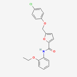 molecular formula C20H18ClNO4 B2897802 5-[(4-chlorophenoxy)methyl]-N-(2-ethoxyphenyl)furan-2-carboxamide CAS No. 879768-66-8