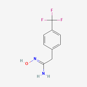 molecular formula C9H9F3N2O B2897804 N'-hydroxy-2-[4-(trifluoromethyl)phenyl]ethanimidamide CAS No. 1312766-79-2