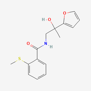 N-(2-(furan-2-yl)-2-hydroxypropyl)-2-(methylthio)benzamide