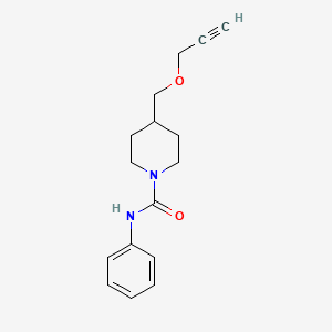 molecular formula C16H20N2O2 B2897806 N-phenyl-4-((prop-2-yn-1-yloxy)methyl)piperidine-1-carboxamide CAS No. 1251565-77-1