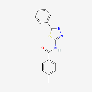 4-methyl-N-(5-phenyl-1,3,4-thiadiazol-2-yl)benzamide