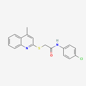 N-(4-chlorophenyl)-2-(4-methylquinolin-2-yl)sulfanylacetamide