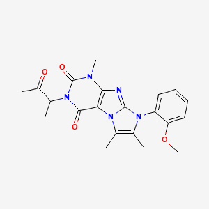 6-(2-Methoxyphenyl)-4,7,8-trimethyl-2-(3-oxobutan-2-yl)purino[7,8-a]imidazole-1,3-dione