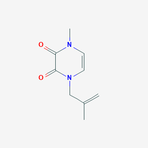 molecular formula C9H12N2O2 B2897822 1-Methyl-4-(2-methylprop-2-enyl)pyrazine-2,3-dione CAS No. 2380009-14-1