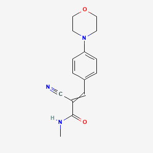molecular formula C15H17N3O2 B2897828 2-cyano-N-methyl-3-[4-(morpholin-4-yl)phenyl]prop-2-enamide CAS No. 745037-86-9