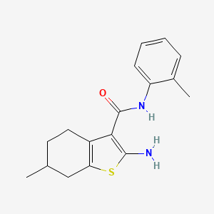 2-amino-6-methyl-N-(2-methylphenyl)-4,5,6,7-tetrahydro-1-benzothiophene-3-carboxamide
