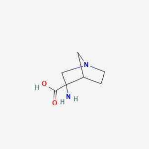 molecular formula C7H12N2O2 B2897832 3-Amino-1-azabicyclo[2.2.1]heptane-3-carboxylic acid CAS No. 1512618-99-3
