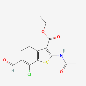 Ethyl 2-(acetylamino)-7-chloro-6-formyl-4,5-dihydro-1-benzothiophene-3-carboxylate