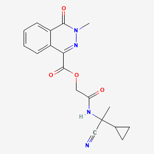 molecular formula C18H18N4O4 B2897844 [2-[(1-Cyano-1-cyclopropylethyl)amino]-2-oxoethyl] 3-methyl-4-oxophthalazine-1-carboxylate CAS No. 877949-61-6