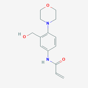 molecular formula C14H18N2O3 B2897847 N-[3-(羟甲基)-4-(吗啉-4-基)苯基]丙-2-烯酰胺 CAS No. 2396580-31-5
