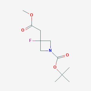 tert-Butyl 3-fluoro-3-(2-methoxy-2-oxoethyl)azetidine-1-carboxylate