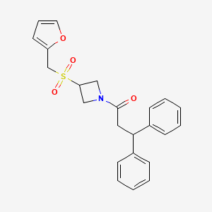 1-(3-((Furan-2-ylmethyl)sulfonyl)azetidin-1-yl)-3,3-diphenylpropan-1-one