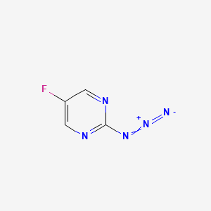molecular formula C4H2FN5 B2897879 2-Azido-5-fluoropyrimidine CAS No. 1565662-46-5
