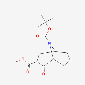 molecular formula C15H23NO5 B2897887 9-tert-Butyl 3-methyl 2-oxo-9-azabicyclo[3.3.1]nonane-3,9-dicarboxylate CAS No. 1823862-55-0