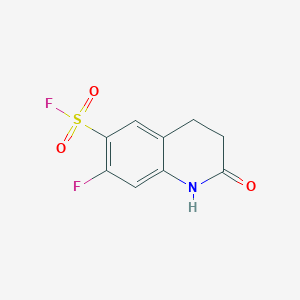 molecular formula C9H7F2NO3S B2897889 7-Fluoro-2-oxo-3,4-dihydro-1H-quinoline-6-sulfonyl fluoride CAS No. 2137715-59-2