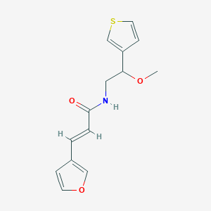molecular formula C14H15NO3S B2897890 (E)-3-(furan-3-yl)-N-(2-methoxy-2-(thiophen-3-yl)ethyl)acrylamide CAS No. 2035022-09-2