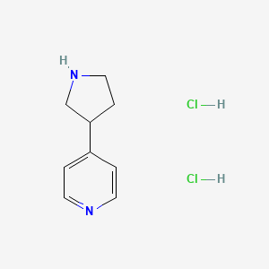 molecular formula C9H14Cl2N2 B2897891 4-(Pyrrolidin-3-yl)pyridine dihydrochloride CAS No. 1195901-61-1