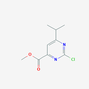 molecular formula C9H11ClN2O2 B2897901 Methyl 2-chloro-6-isopropylpyrimidine-4-carboxylate CAS No. 1176625-48-1