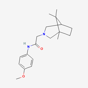 molecular formula C19H28N2O2 B2897905 N-(4-methoxyphenyl)-2-(1,8,8-trimethyl-3-azabicyclo[3.2.1]octan-3-yl)acetamide CAS No. 347370-68-7