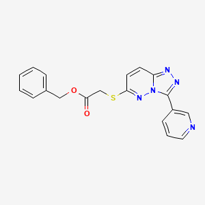 molecular formula C19H15N5O2S B2897908 benzyl 2-{[3-(pyridin-3-yl)-[1,2,4]triazolo[4,3-b]pyridazin-6-yl]sulfanyl}acetate CAS No. 868969-34-0