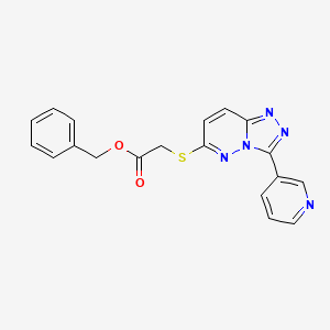 molecular formula C19H15N5O2S B2897908 Benzyl 2-[(3-pyridin-3-yl-[1,2,4]triazolo[4,3-b]pyridazin-6-yl)sulfanyl]acetate CAS No. 868969-34-0