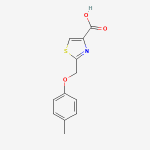 molecular formula C12H11NO3S B2897914 2-[(4-甲基苯氧基)甲基]-1,3-噻唑-4-羧酸 CAS No. 875858-78-9