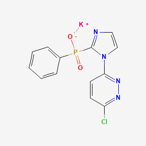 molecular formula C13H9ClKN4O2P B2897921 potassium (1-(6-chloropyridazin-3-yl)-1H-imidazol-2-yl)(phenyl)phosphinate CAS No. 474877-51-5