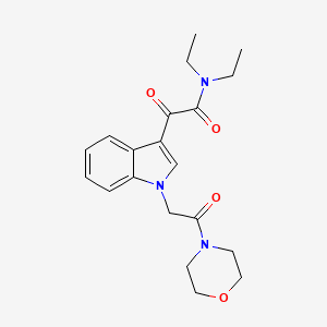 molecular formula C20H25N3O4 B2897956 N,N-diethyl-2-(1-(2-morpholino-2-oxoethyl)-1H-indol-3-yl)-2-oxoacetamide CAS No. 865418-01-5