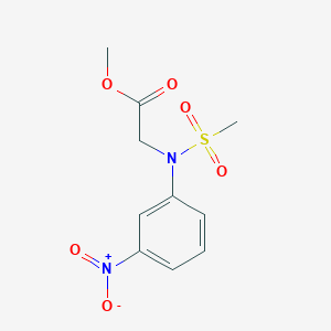molecular formula C10H12N2O6S B2897960 methyl N-(methylsulfonyl)-N-(3-nitrophenyl)glycinate CAS No. 532417-56-4