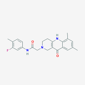 2-(6,8-dimethyl-10-oxo-3,4-dihydrobenzo[b][1,6]naphthyridin-2(1H,5H,10H)-yl)-N-(3-fluoro-4-methylphenyl)acetamide