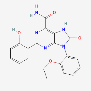 molecular formula C20H17N5O4 B2897967 9-(2-乙氧基苯基)-2-(2-羟基苯基)-8-氧代-8,9-二氢-7H-嘌呤-6-甲酰胺 CAS No. 899742-32-6