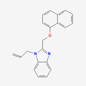 molecular formula C21H18N2O B2897973 1-allyl-2-((naphthalen-1-yloxy)methyl)-1H-benzo[d]imidazole CAS No. 381683-03-0