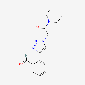molecular formula C15H18N4O2 B2897977 N,N-Diethyl-2-[4-(2-formylphenyl)triazol-1-yl]acetamide CAS No. 2249591-09-9